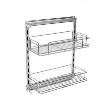 Механизм выкат 2-х ярусный 300мм на раме, с довод, хром 255*485*565 Lotti. Кухни эконом класса купить